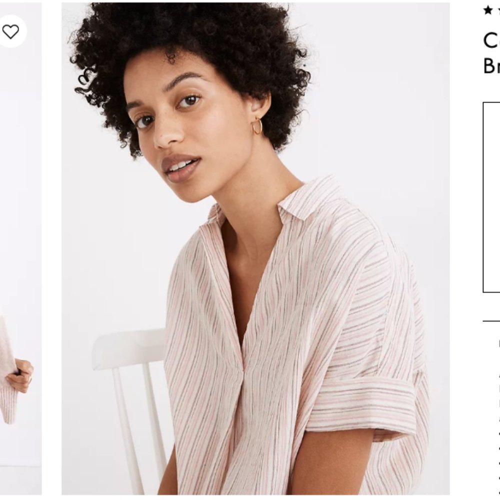 Courier Button-Back Shirt in Brampton Stripe